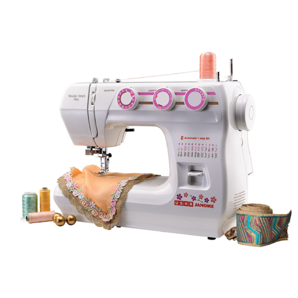 Usha Janome Wonder Stitch Plus Automatic Sewing Machine with Hard Cover